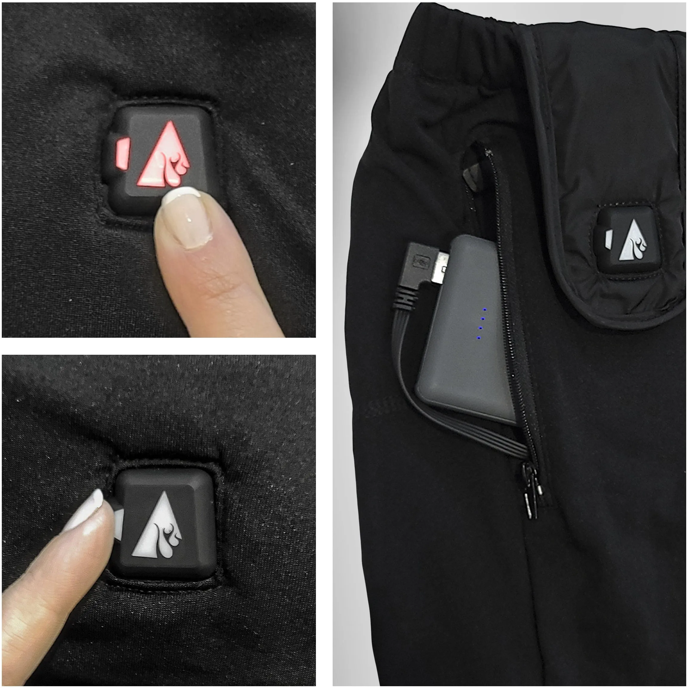 ActionHeat AH-BLP-5V-M-S 5V Heated Base Layer Pants for Men - Black - S