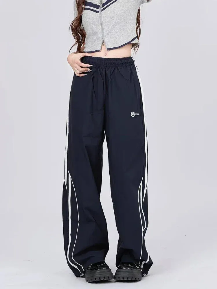 Baggy Vintage Parachute Leg Pants Streetwear Casual Oversize Hip Hop Pants