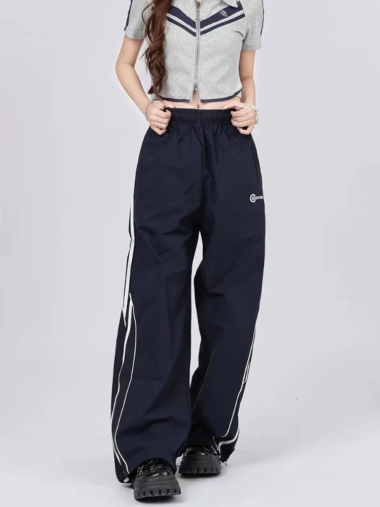 Baggy Vintage Parachute Leg Pants Streetwear Casual Oversize Hip Hop Pants
