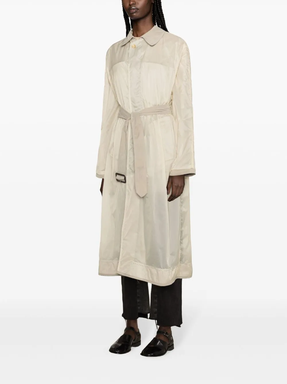 Belted panelled trench coat<BR/><BR/>