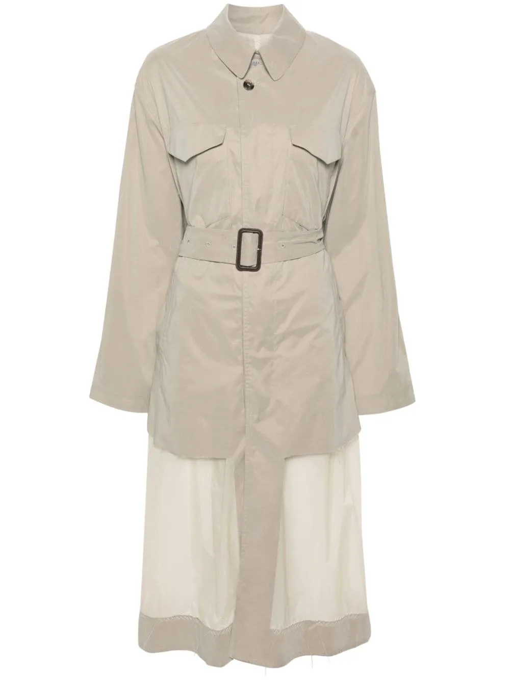 Belted panelled trench coat<BR/><BR/>