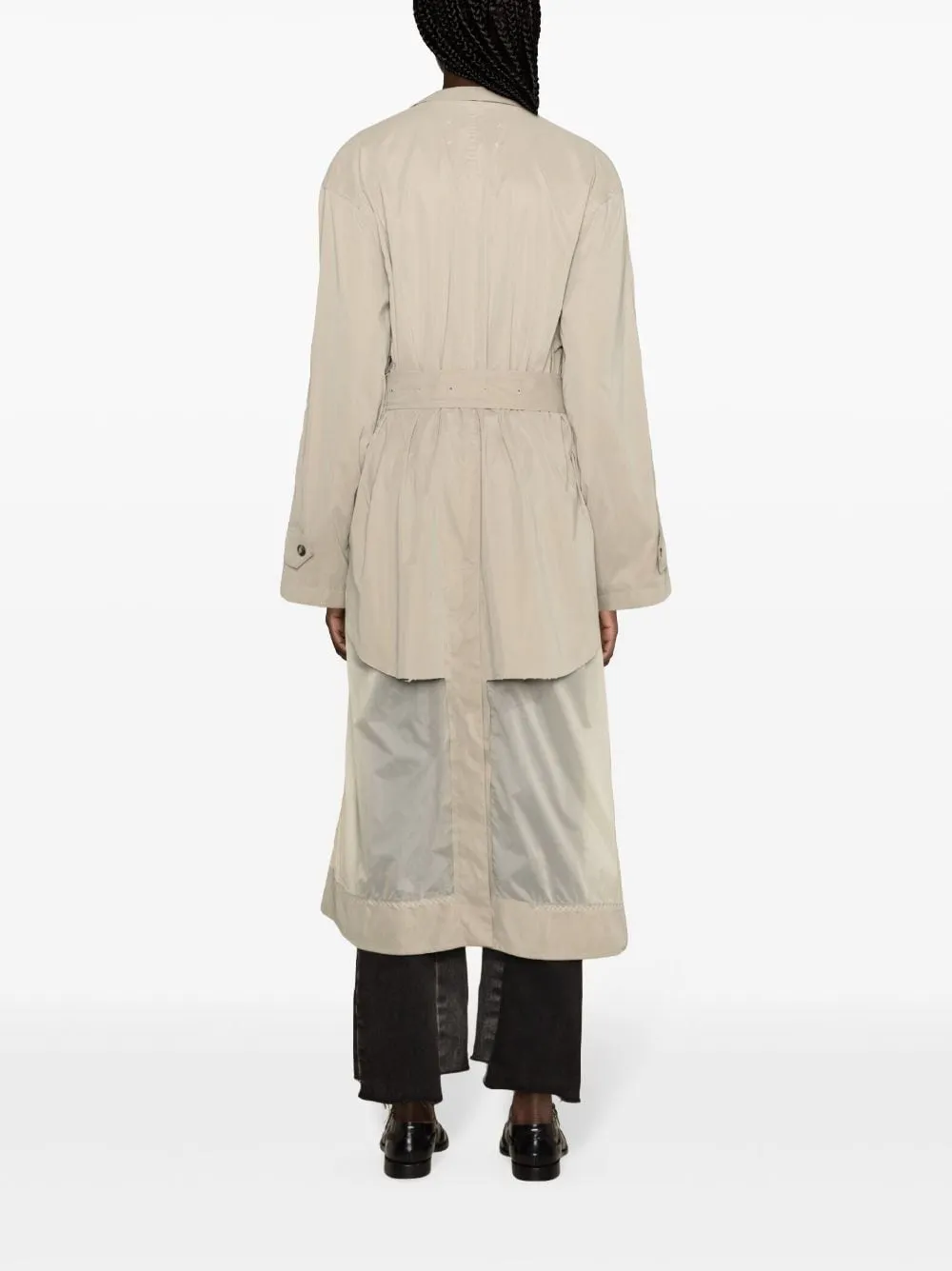 Belted panelled trench coat<BR/><BR/>