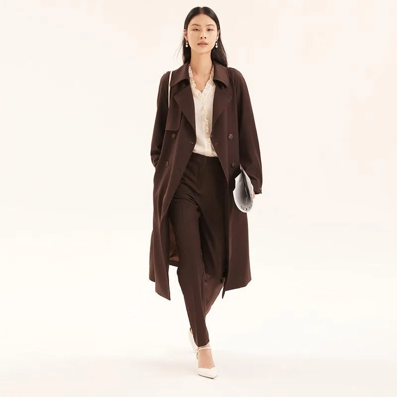 Brown Worsted Trench Coat Test