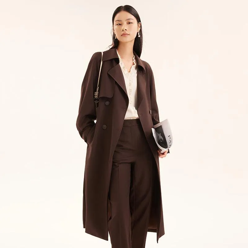 Brown Worsted Trench Coat Test