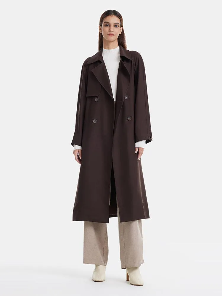 Brown Worsted Trench Coat Test