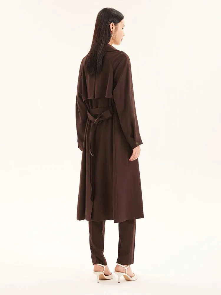 Brown Worsted Trench Coat Test