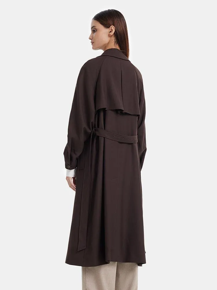 Brown Worsted Trench Coat Test