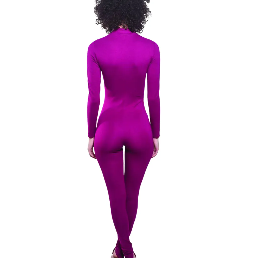 Cat The Catsuit Jumpsuit - Fuchsia