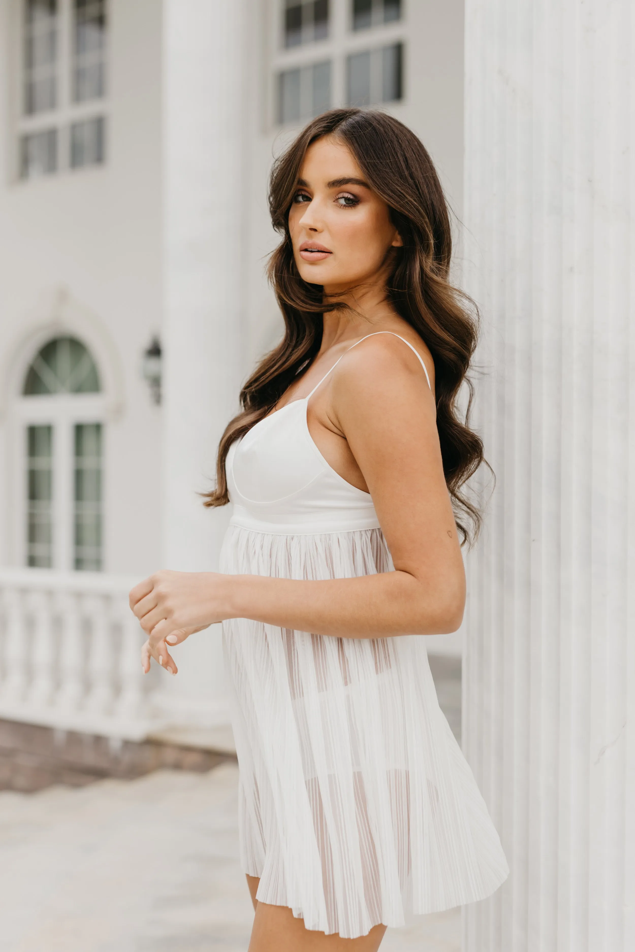 Collette Pleated Babydoll Bridal Slip