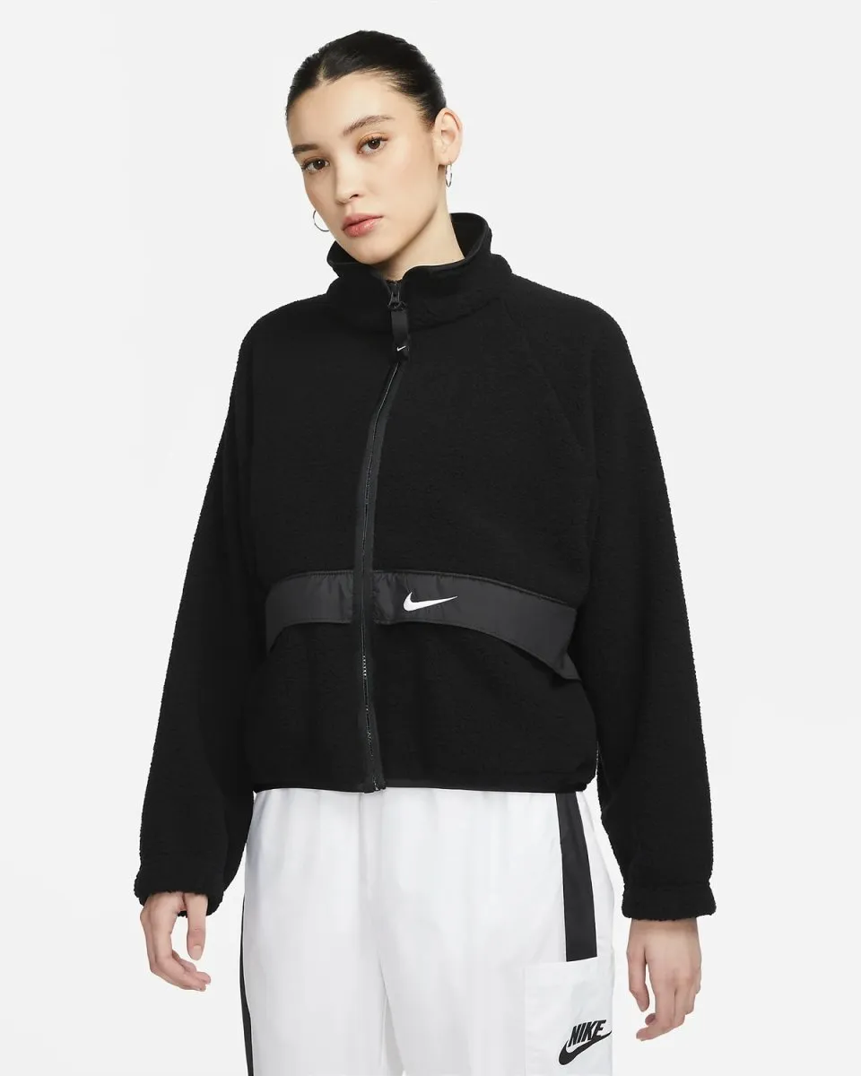 Essential Women's Sherpa Jacket - Black