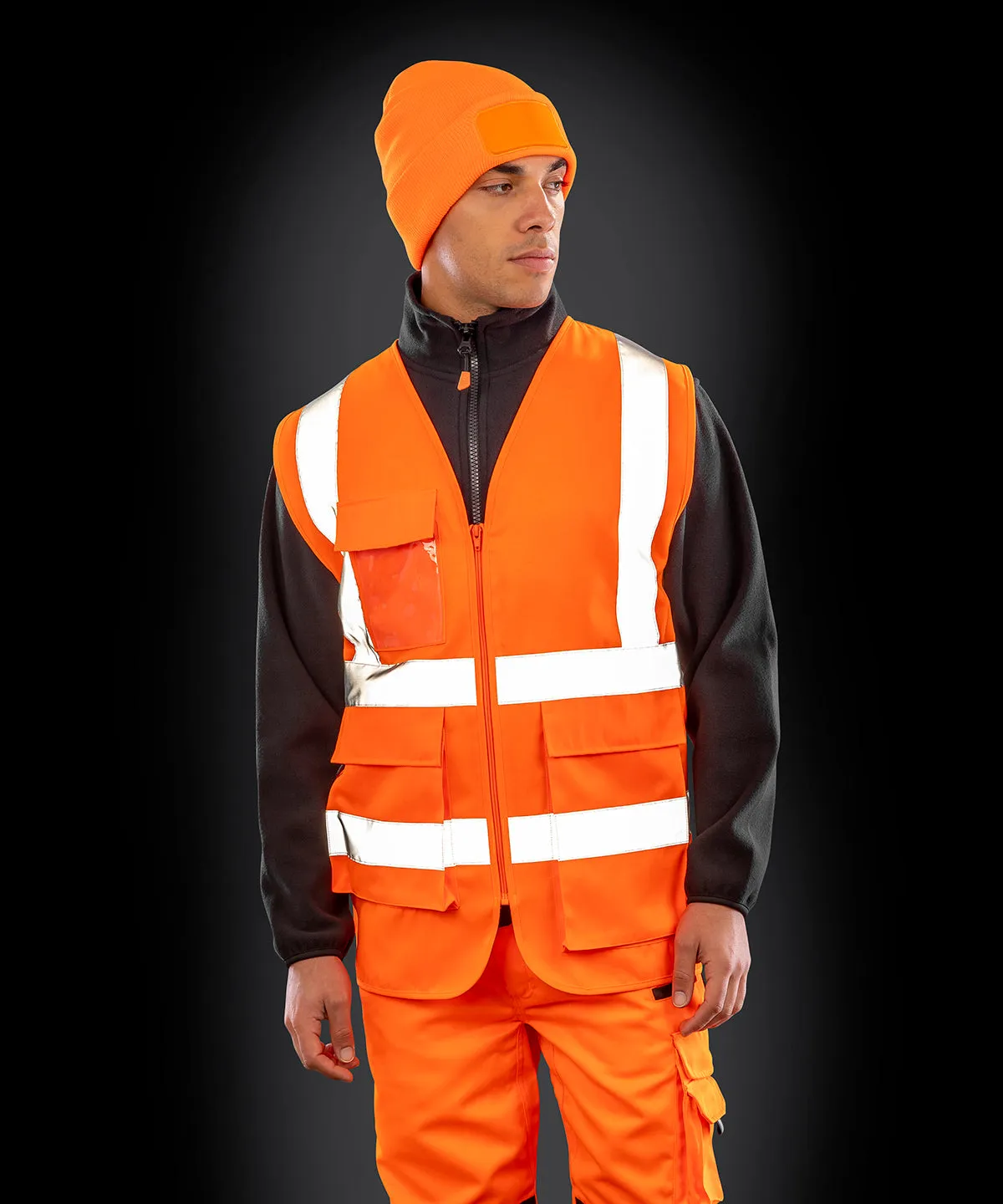 Heavy duty polycotton security vest | Fluorescent Yellow