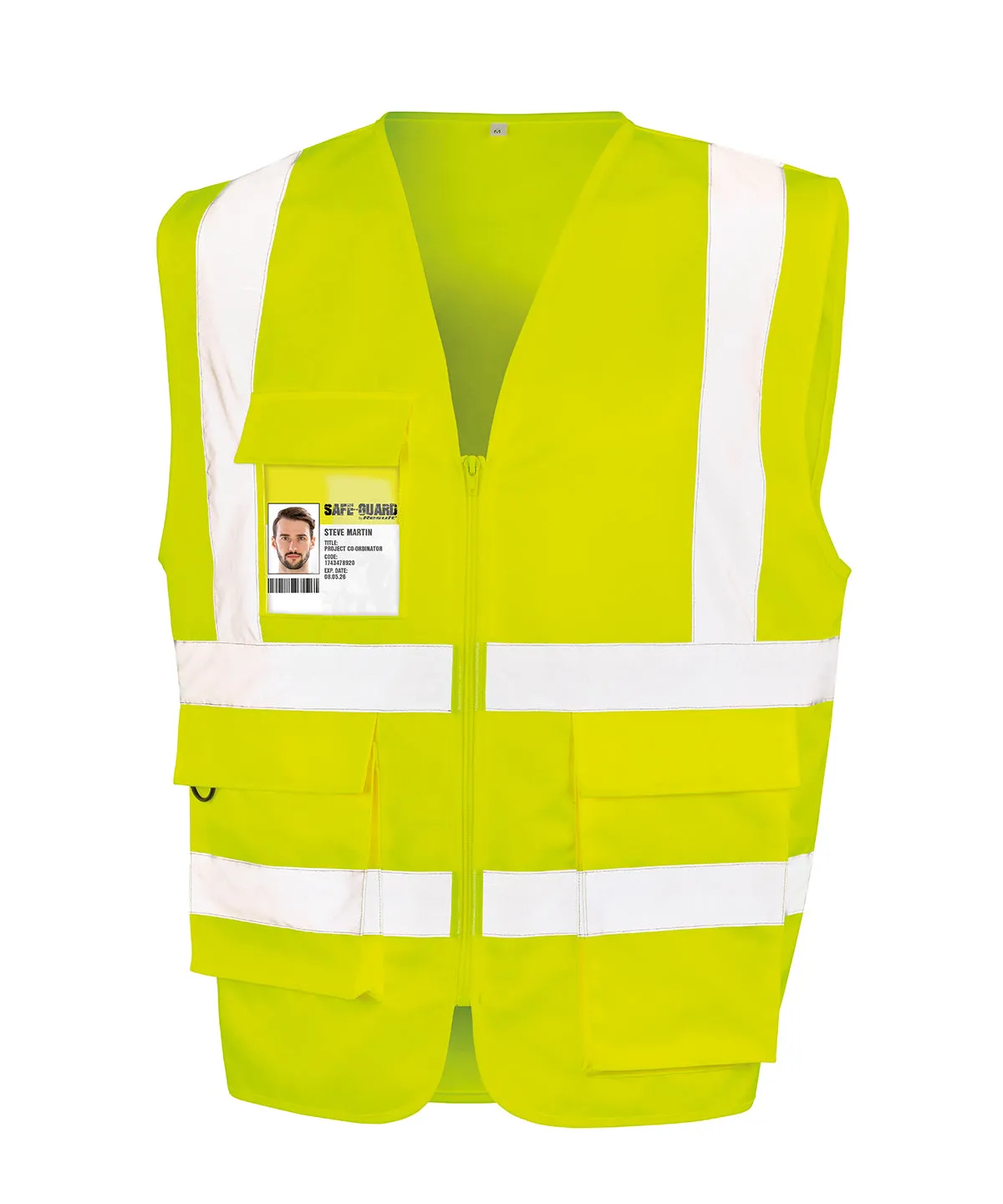 Heavy duty polycotton security vest | Fluorescent Yellow