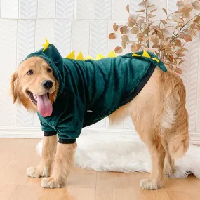 Large Dog Clothes: Funny Dinosaur Tiger Winter Fleece Clothing for Medium and Large Dogs | Winter Warm Pet Items | Autumn Winter Pet Apparel | Cozy Dog Sweater