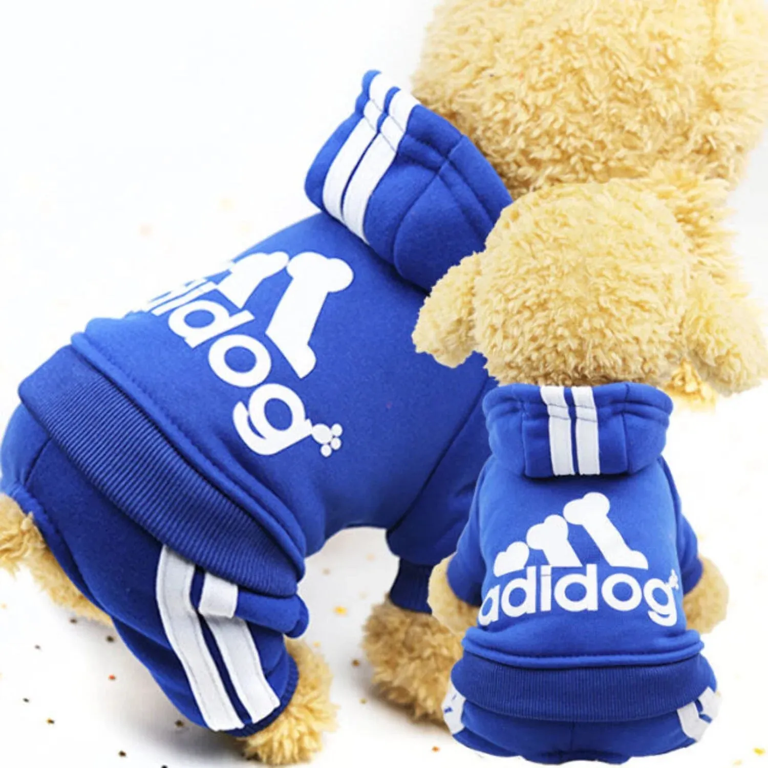 Make Your Pup the Coolest Kid on the Block with the Adidog Hoodie for Small to Medium Dogs!