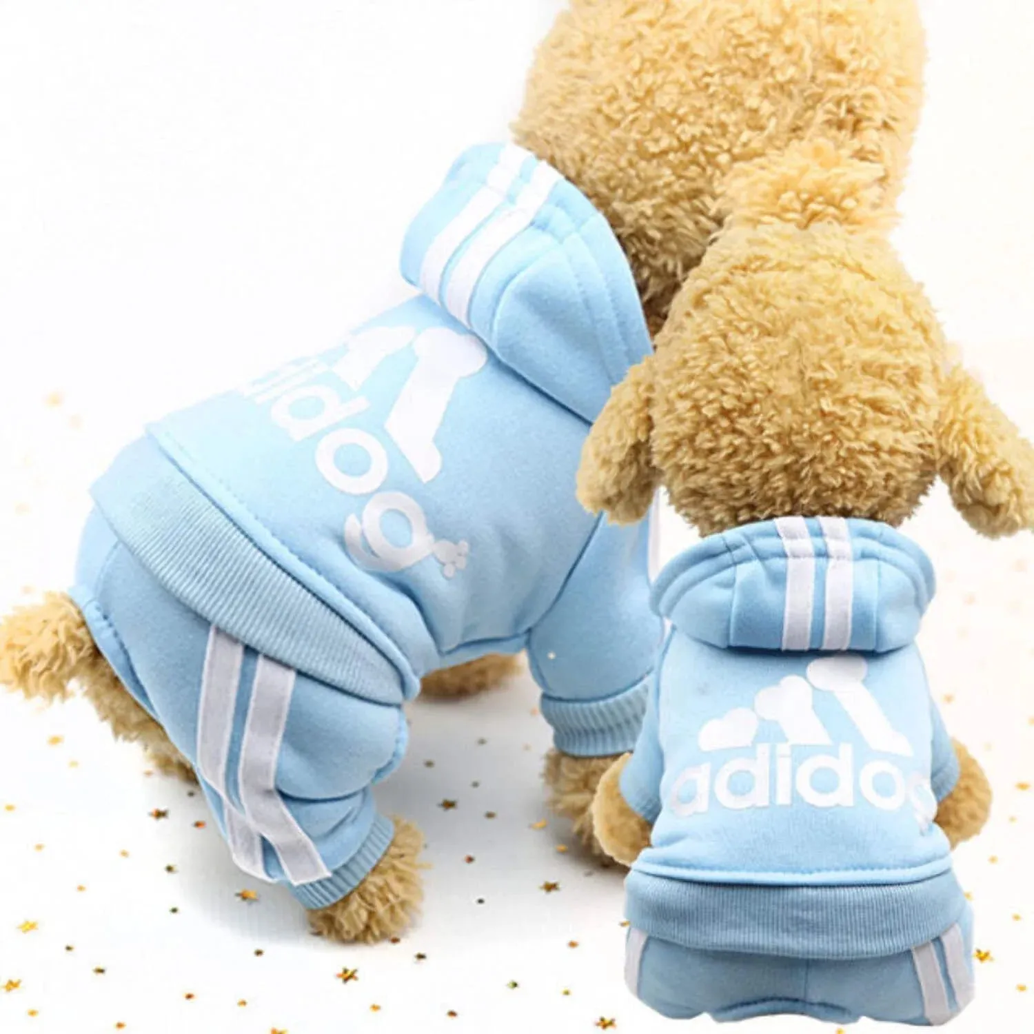 Make Your Pup the Coolest Kid on the Block with the Adidog Hoodie for Small to Medium Dogs!
