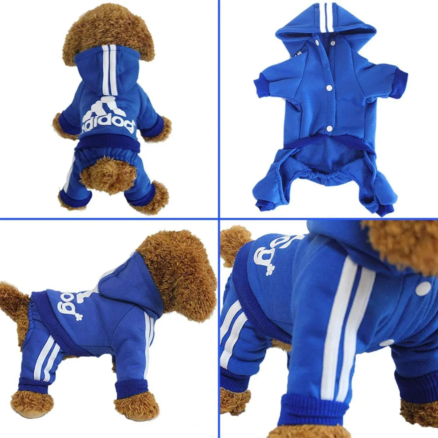 Make Your Pup the Coolest Kid on the Block with the Adidog Hoodie for Small to Medium Dogs!