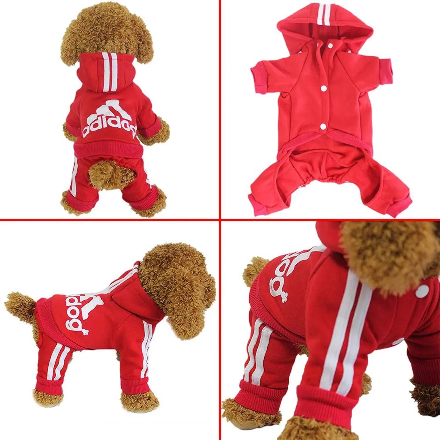 Make Your Pup the Coolest Kid on the Block with the Adidog Hoodie for Small to Medium Dogs!