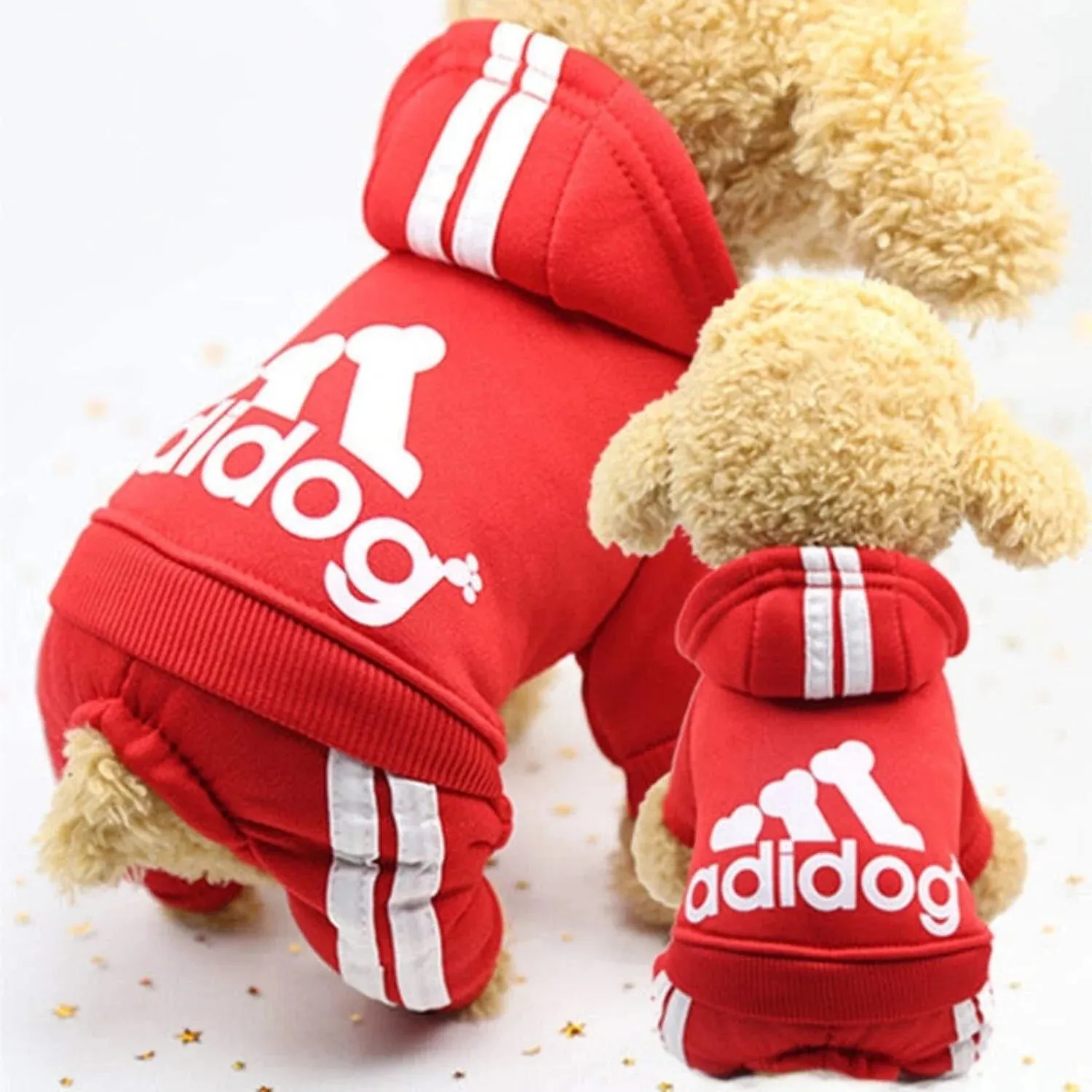 Make Your Pup the Coolest Kid on the Block with the Adidog Hoodie for Small to Medium Dogs!