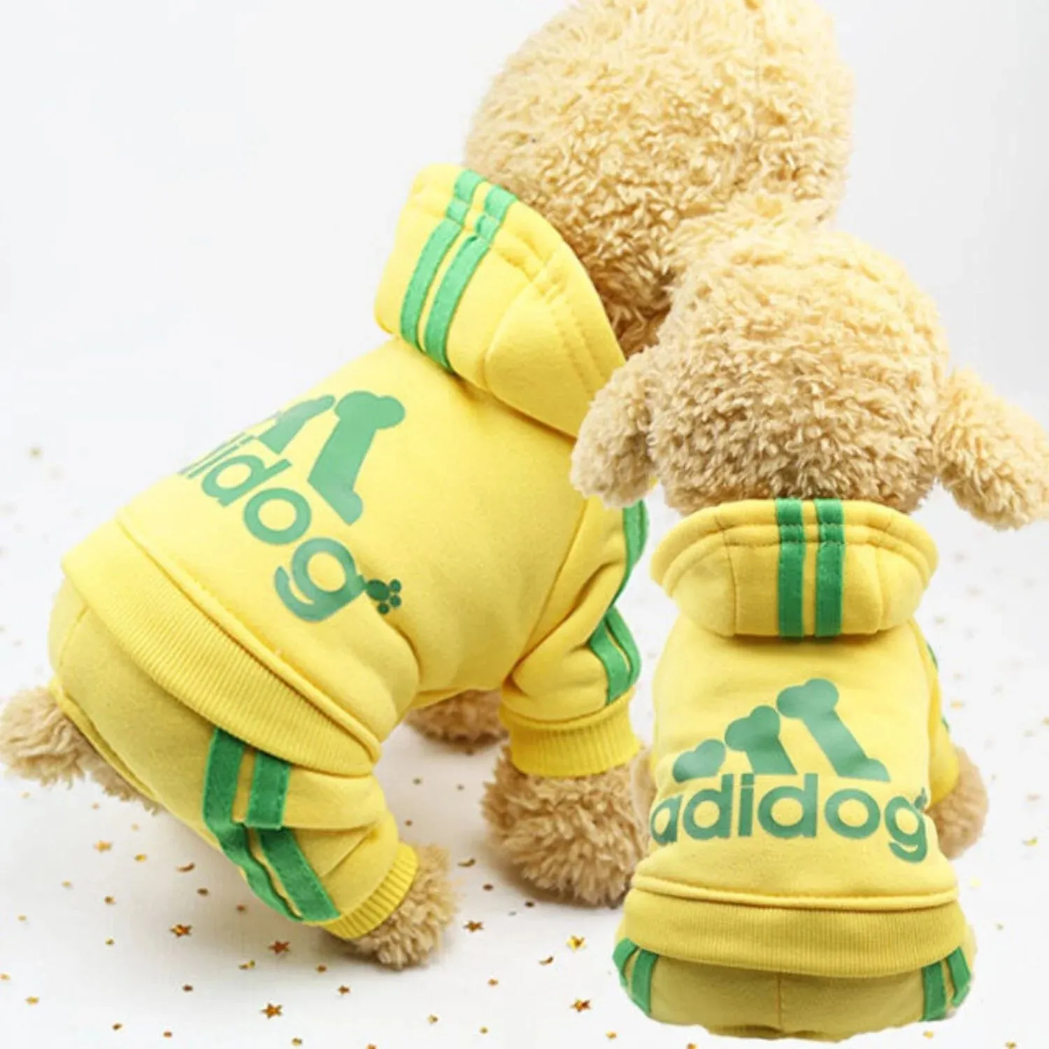 Make Your Pup the Coolest Kid on the Block with the Adidog Hoodie for Small to Medium Dogs!