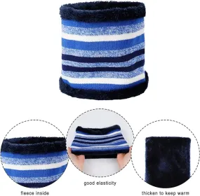 MaoXinTek Kids Winter Beanie Hat Warm Knitted Cap Scarf Gloves Set with Double Layer Fleece Lining for Boys Girls Aged 3-6