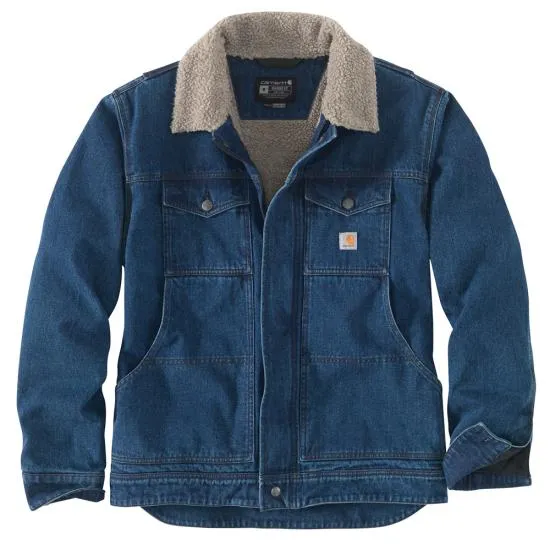Men's Relaxed Fit Denim Sherpa-lined Jacket
