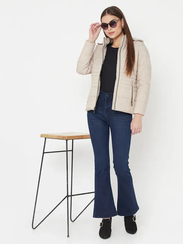 Mettle Women Brown Full Sleeve Parka Jacket