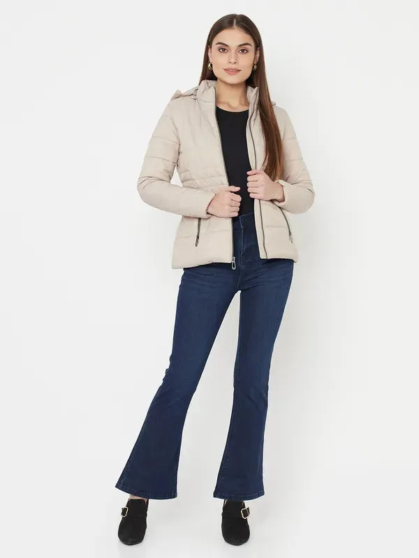 Mettle Women Brown Full Sleeve Parka Jacket