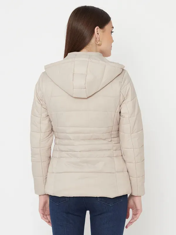 Mettle Women Brown Full Sleeve Parka Jacket