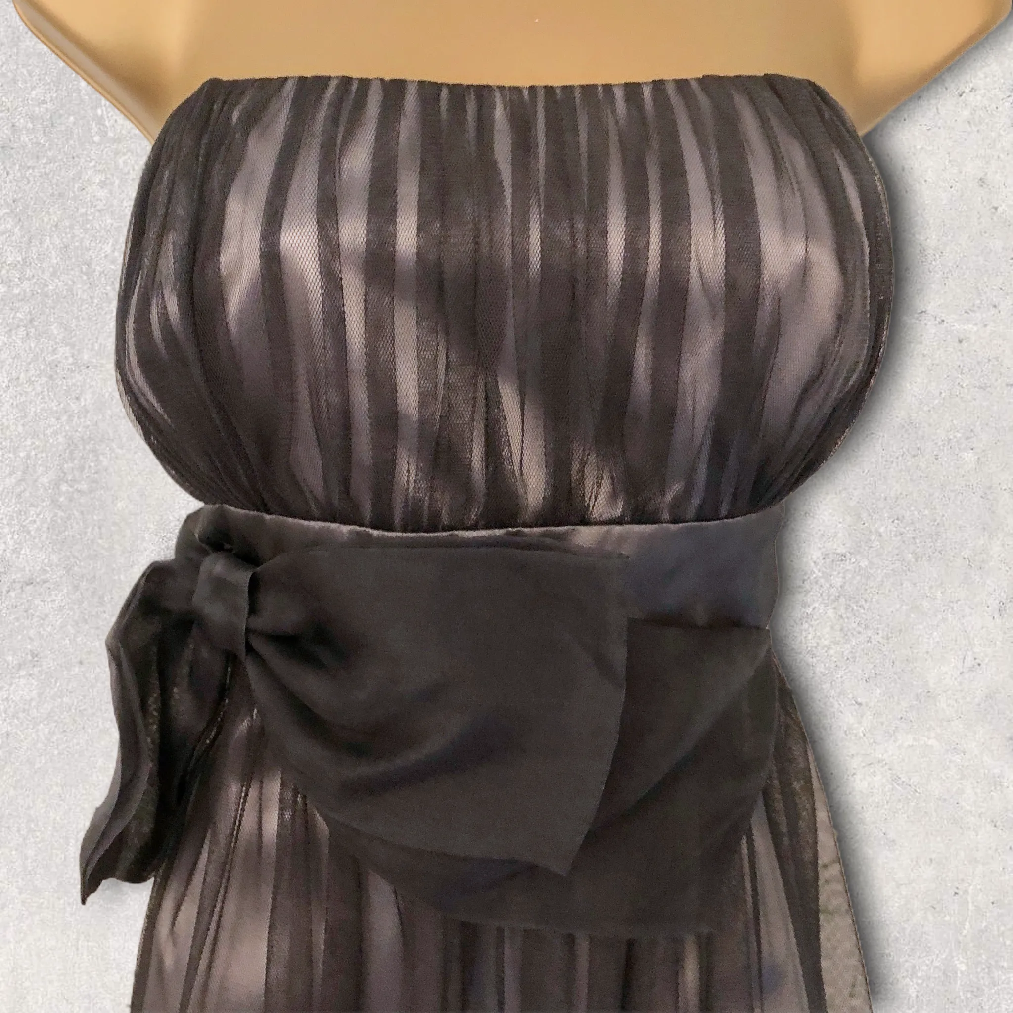 Monsoon Yuki Grey & Silver Grey Tulle Occasion Dress  UK 18 US 14 EU 46