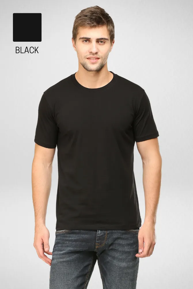 Pack Of 3 Plain T-shirts White Black and Grey Melange for Men
