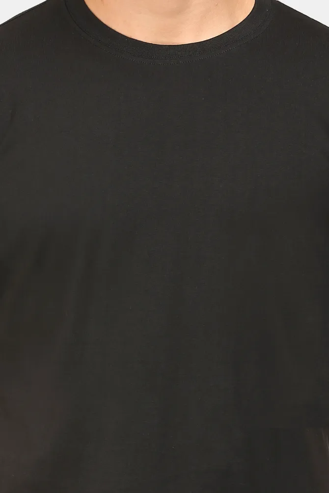 Pack Of 3 Plain T-shirts White Black and Grey Melange for Men