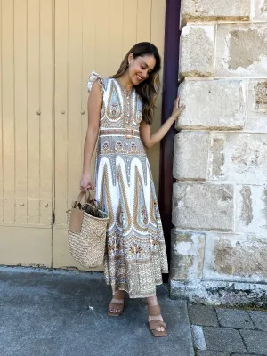 PEYTON Belted Midi Dress