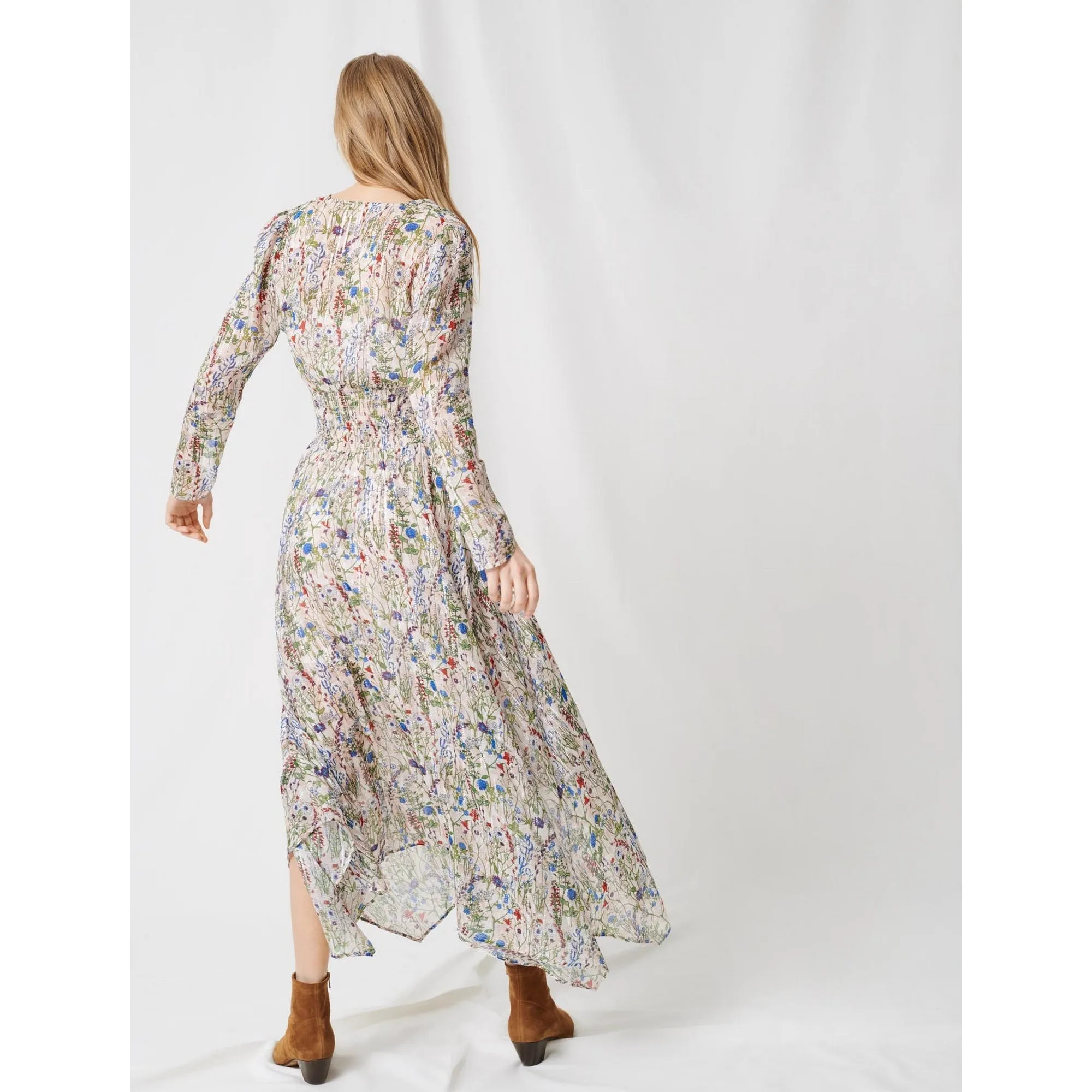 Rangley Dress - Ecru / Green