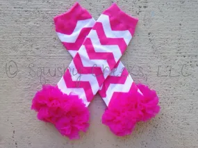 SALE Pink Chevron Leg Warmers