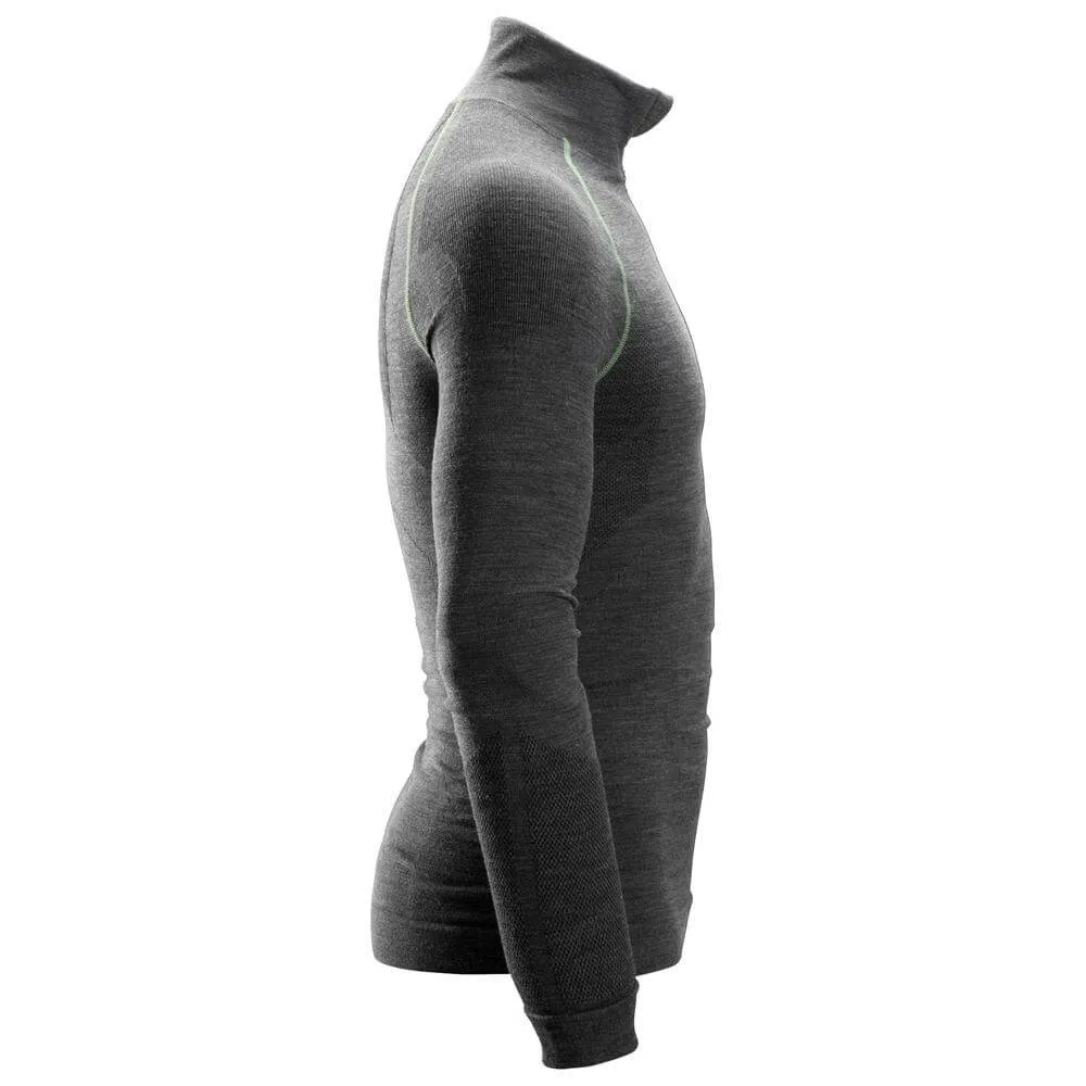 Snickers 9441 FlexiWork Seamless Wool Long Sleeve Half Zip Base-Layer Shirt