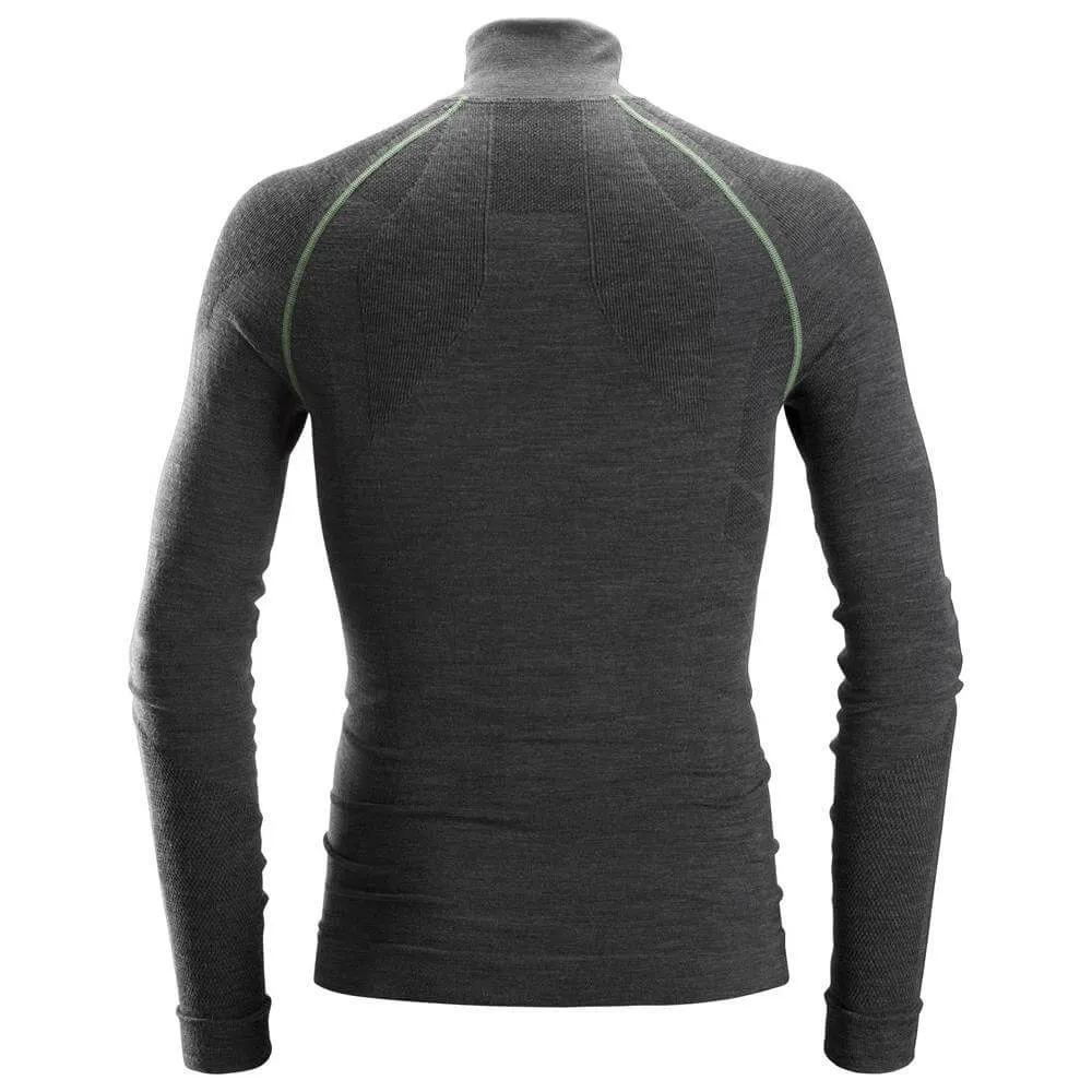 Snickers 9441 FlexiWork Seamless Wool Long Sleeve Half Zip Base-Layer Shirt