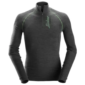Snickers 9441 FlexiWork Seamless Wool Long Sleeve Half Zip Base-Layer Shirt