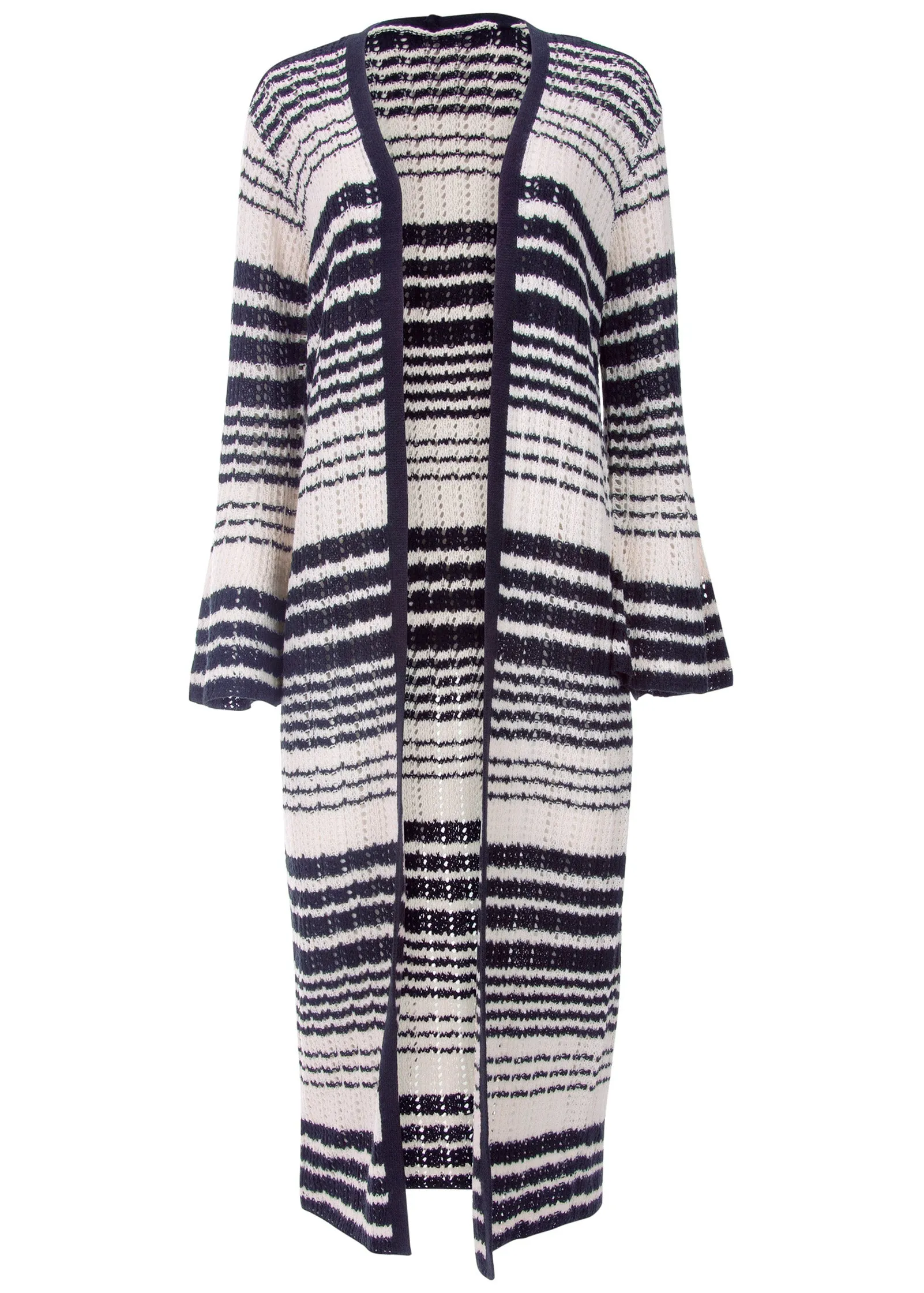 Stripe Duster  - Navy Multi