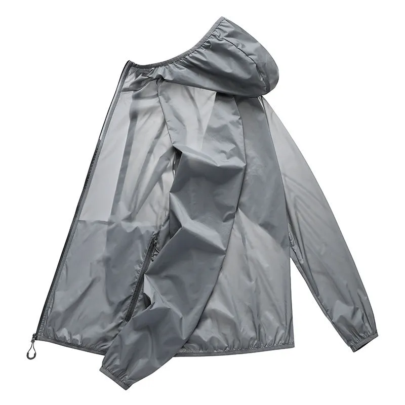 Sun Resistant Clothes Summer Wind Shield Casual Breathable Trench Coat for Men