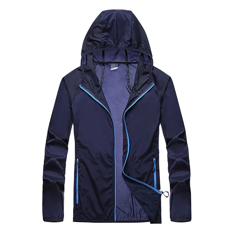 Sun Resistant Clothes Summer Wind Shield Casual Breathable Trench Coat for Men