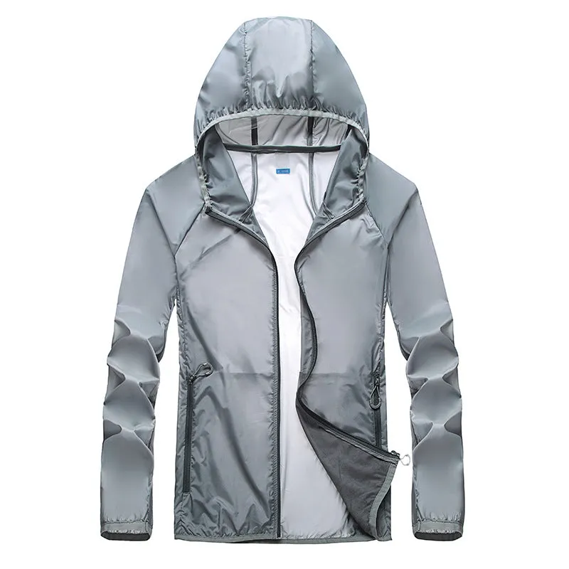 Sun Resistant Clothes Summer Wind Shield Casual Breathable Trench Coat for Men