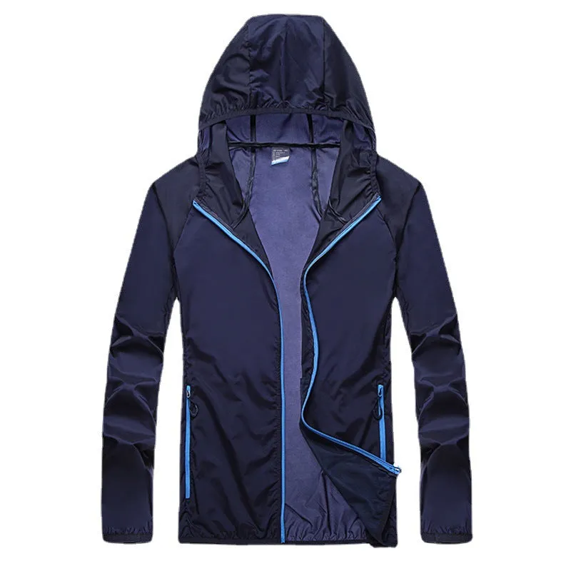 Sun Resistant Clothes Summer Wind Shield Casual Breathable Trench Coat for Men