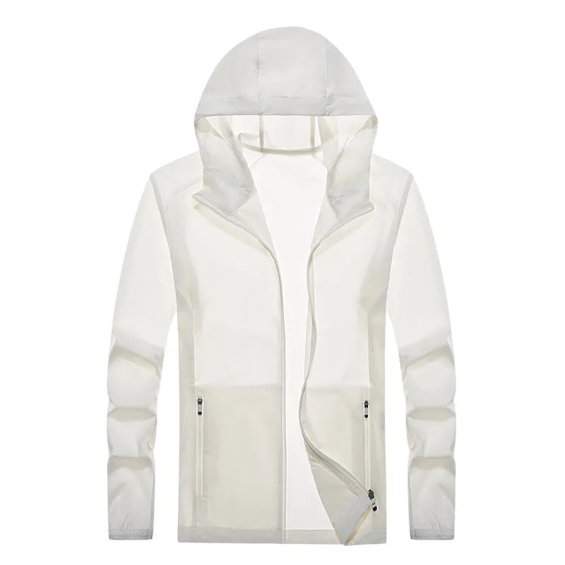 Sun Resistant Clothes Sun Protection Jacket Men's Ice Silk Breathable Trench Coat