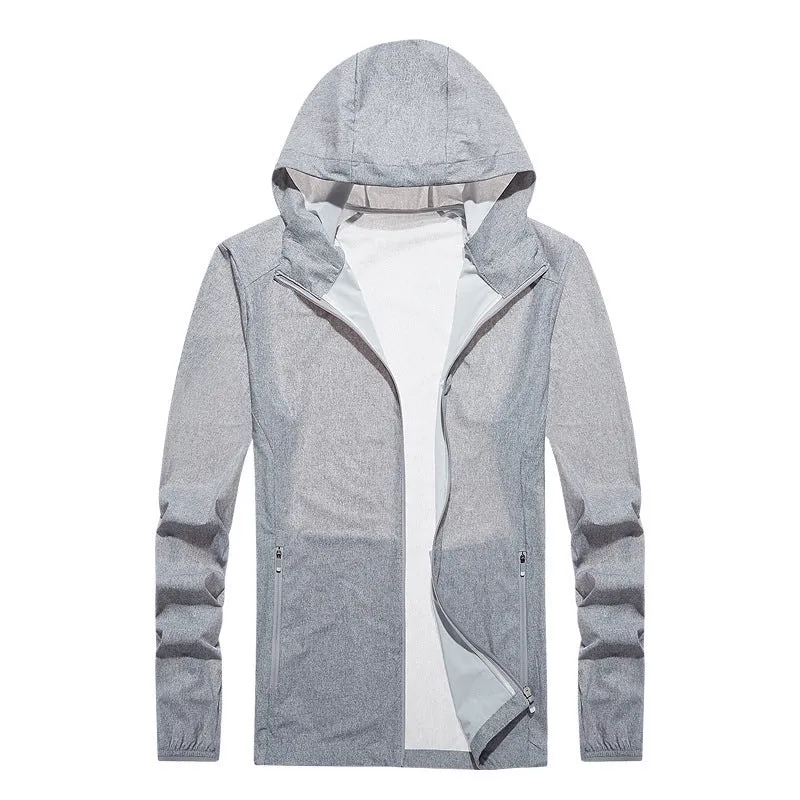 Sun Resistant Clothes Sun Protection Jacket Men's Ice Silk Breathable Trench Coat