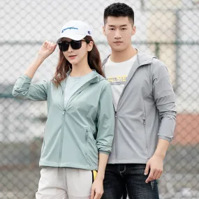 Sun Resistant Clothes Sun Protection Jacket Men's Ice Silk Breathable Trench Coat