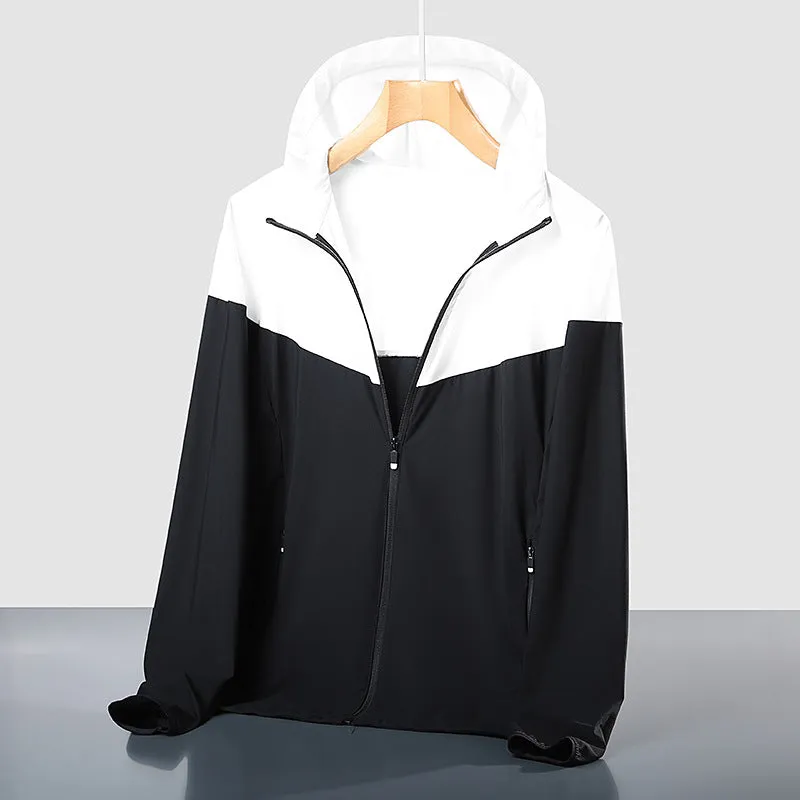 Sun Resistant Clothes Sun Protection Jacket Men's Ice Silk Breathable Trench Coat