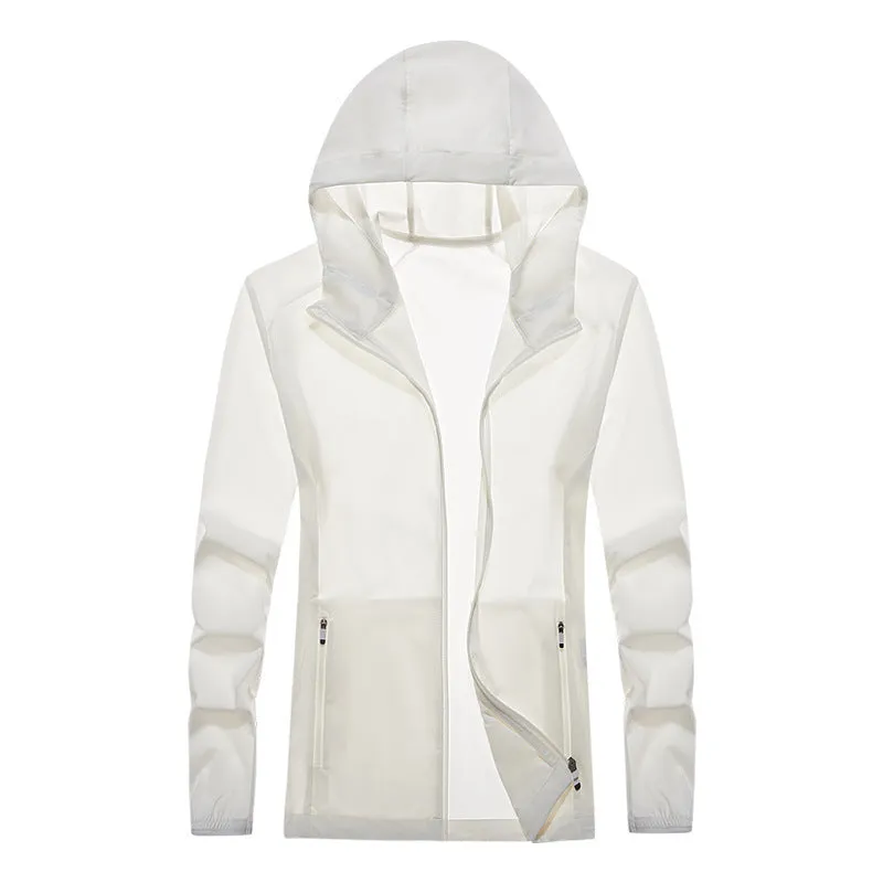 Sun Resistant Clothes Sun Protection Jacket Men's Ice Silk Breathable Trench Coat