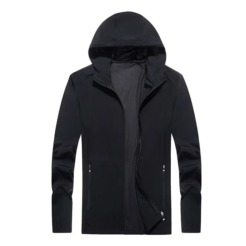 Sun Resistant Clothes Sun Protection Jacket Men's Ice Silk Breathable Trench Coat