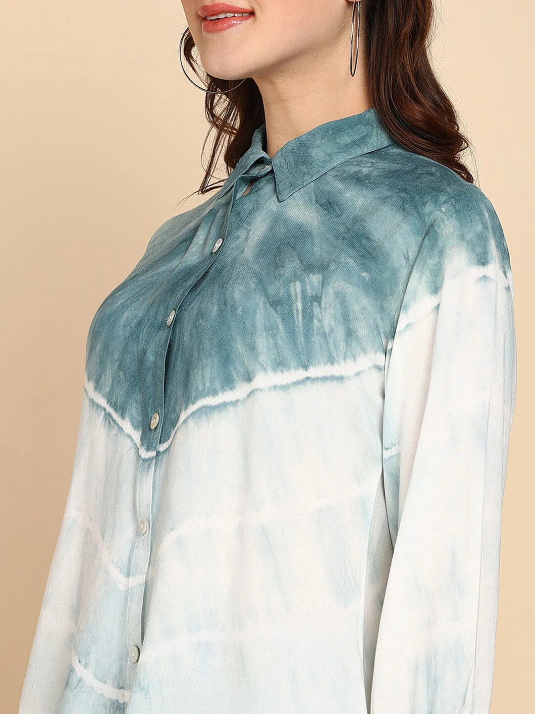 Tie Dyed Casual Fitted Shirt for Women