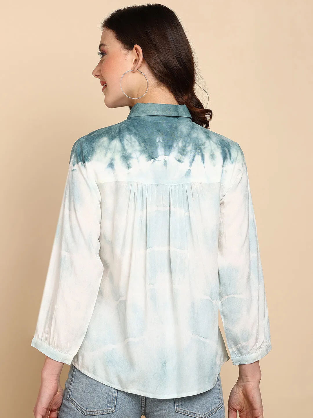 Tie Dyed Casual Fitted Shirt for Women
